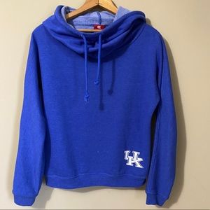 Kentucky Cowl Neck Hoodie UK KY Wildcats Royal Blue Soft Cozy Women’s Small Sm